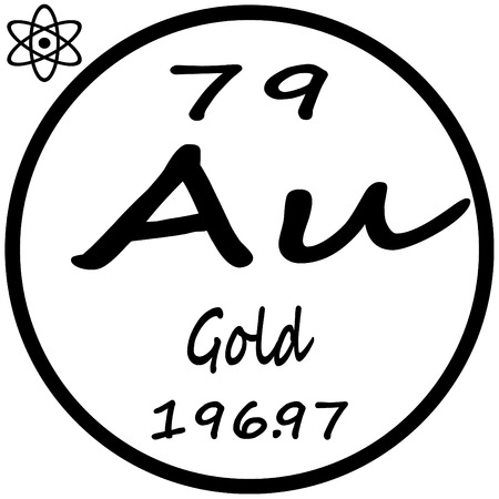Periodic Table of Elements - Goldのイラスト素材