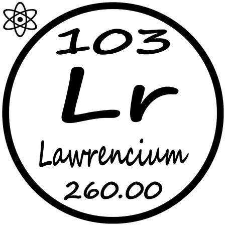 Periodic Table of Elements - Lawrenciumのイラスト素材