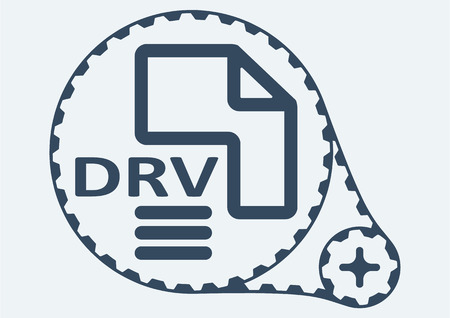 Flat Vector illustration. DRV file extension. DRV Icon Graphic. DRV  symbol. DRV  Icon Art. DRV Icon illustration. DRV  Icon Vector.のイラスト素材