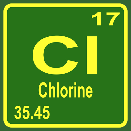 Periodic Table of Elements - Chlorineのイラスト素材