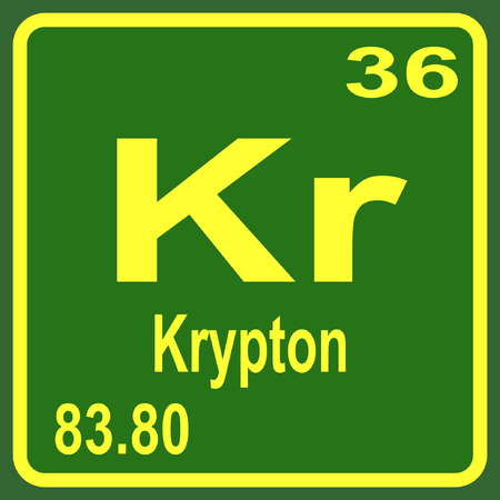 Periodic Table of Elements - Kryptonのイラスト素材