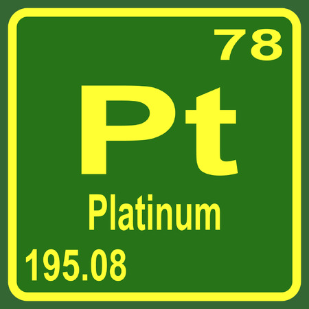 Periodic Table of Elements - Platinumのイラスト素材