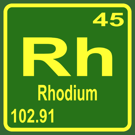 Periodic Table of Elements - Rhodiumのイラスト素材