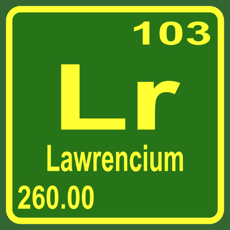 Periodic Table of Elements - Lawrenciumのイラスト素材