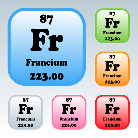 The Periodic Table of the Elements Franciumのイラスト素材