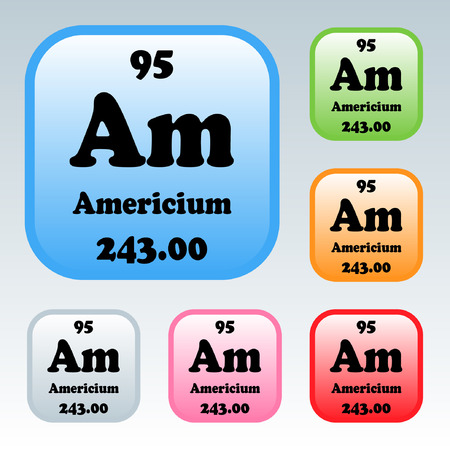 The Periodic Table of the Elements Americiumのイラスト素材