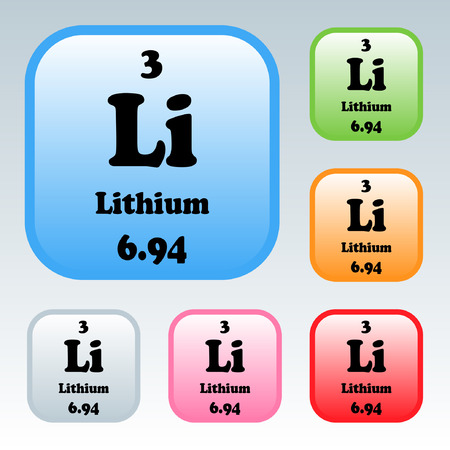 The Periodic Table of the Elements Lithiumのイラスト素材