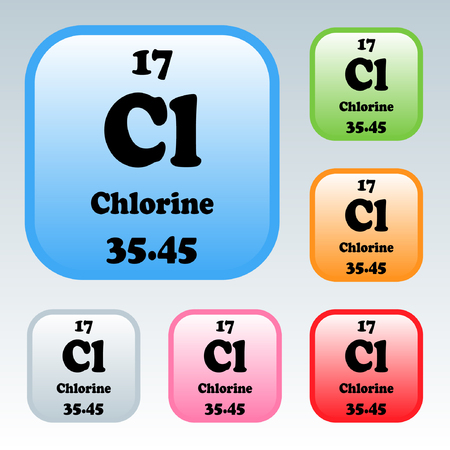 The Periodic Table of the Elements Chlorineのイラスト素材