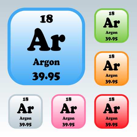 The Periodic Table of the Elements Argonのイラスト素材