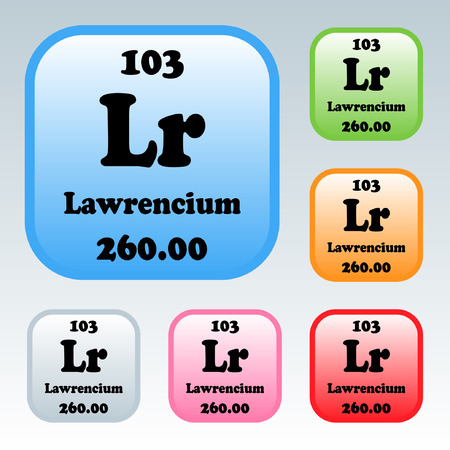 The Periodic Table of the Elements Lawrenciumのイラスト素材