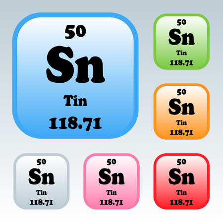 The Periodic Table of the Elements Tinのイラスト素材