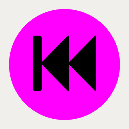 Fast Backward navigation button.Vector illustration.のイラスト素材