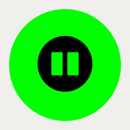 Pause Circle navigation button.Vector illustration.のイラスト素材