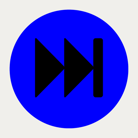 Fast Forward navigation button.Vector illustration.のイラスト素材