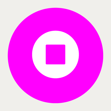 Stop Circle navigation button.Vector illustration.のイラスト素材