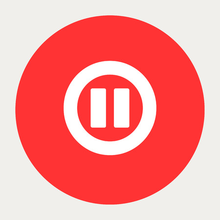 Pause Circle navigation button.Vector illustration.のイラスト素材