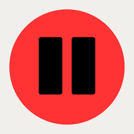 Pause navigation button.Vector illustration.のイラスト素材