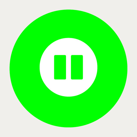 Pause Circle navigation button.Vector illustration.のイラスト素材