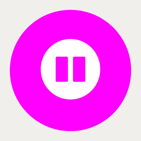 Pause Circle navigation button.Vector illustration.のイラスト素材