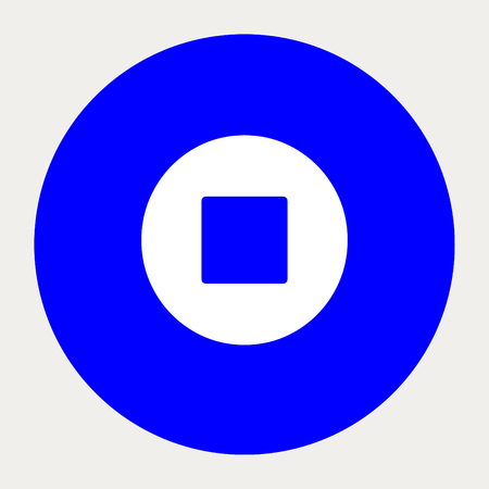 Stop Circle navigation button.Vector illustration.のイラスト素材