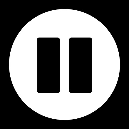 Pause navigation button.Vector illustration.のイラスト素材