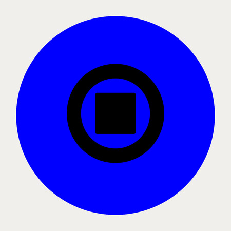 Stop Circle navigation button.Vector illustration.のイラスト素材