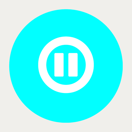 Pause Circle navigation button.Vector illustration.のイラスト素材
