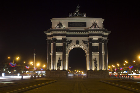 Triumphal arch, Russia, Moscowのeditorial素材