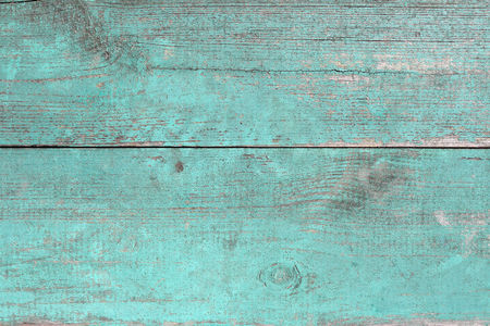 Wooden planks in the old blue paintの写真素材