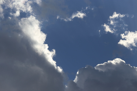 Sunlight from behind the clouds.の写真素材