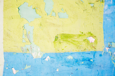 Abstract background. The wall is painted in blue and blue colors. Beautiful wall texture.の写真素材