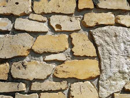 Stone wall close up. Abstract old background.の写真素材