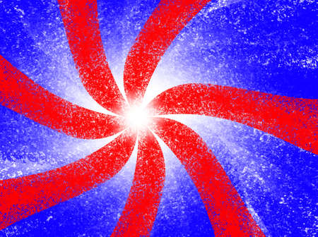 Background with stripes. Blue-red background, stripes from the center.の写真素材