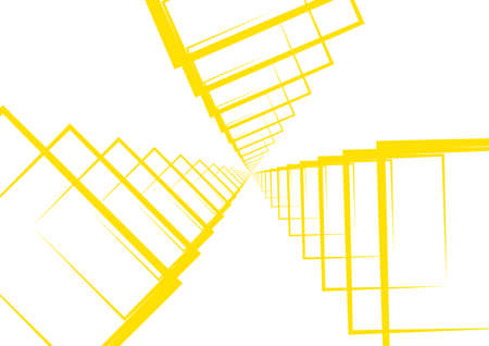 Geometric white and yellow background. Abstract modern futuristic background.の写真素材