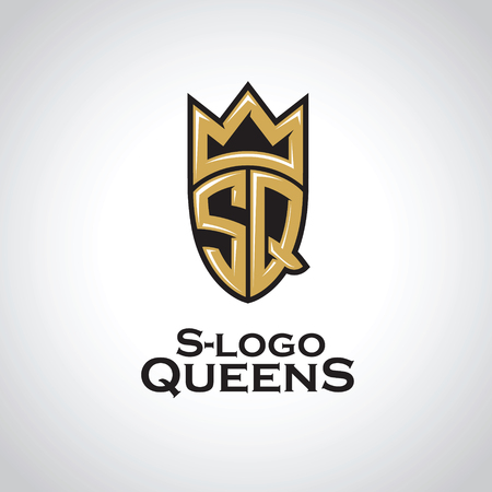 S-logo Queens. SQ lettersのイラスト素材