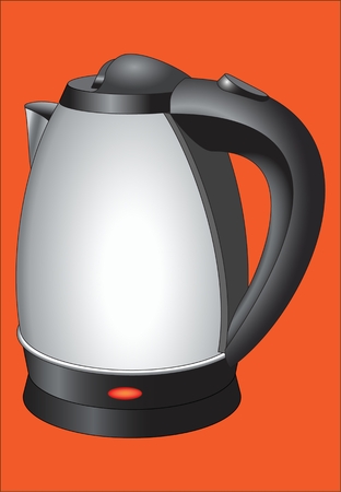 Electric kettle domestic appliance for boiling of water vector illustrationのイラスト素材