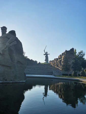 VOLGOGRAD, RUSSIA - August 30, 2020. Monument Stay to Death in Mamayev Kurgan memorial complex in...