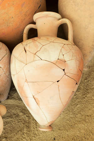 Old Greek amphora. Archaeological excavations