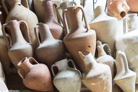 Old Greek amphoras. Archaeological excavationsの写真素材