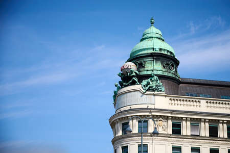 Roof of a baroque building in Vienna on the opposite of the Albertinaの写真素材