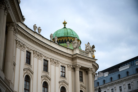 Detail image of the roof of the spanish riding school Vienna, Austriaの写真素材