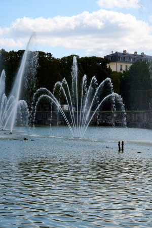 Fontaines in the park of Versaillesの写真素材