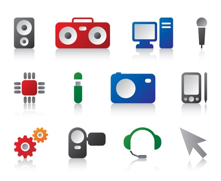 multimedia iconsのイラスト素材