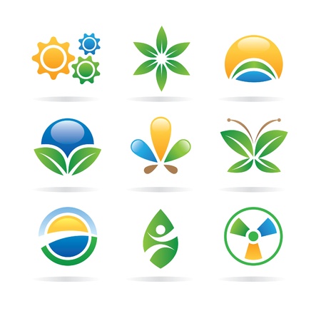 eco icons - logosのイラスト素材