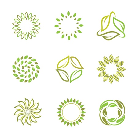 Nature sign in autumn and spring  のイラスト素材