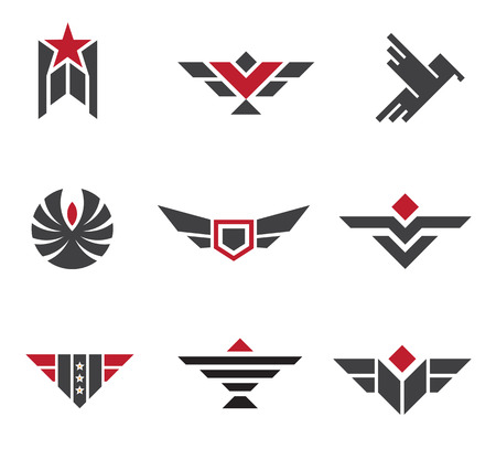 Army and military badges and strength symbolsのイラスト素材