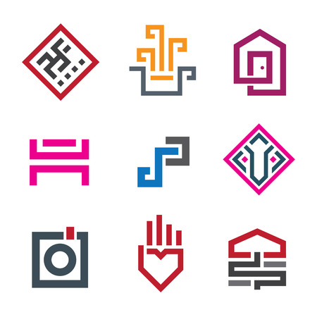 Beautiful geometry shape pixel in every human life graphicのイラスト素材