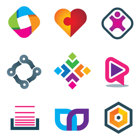 Link connection symbol icons of social media and networkのイラスト素材