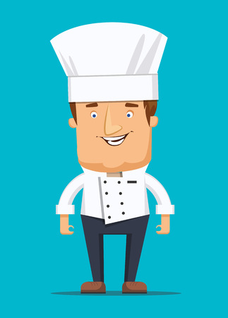 Chief chef cook in kitchen luxury restaurant in uniform illustrationのイラスト素材
