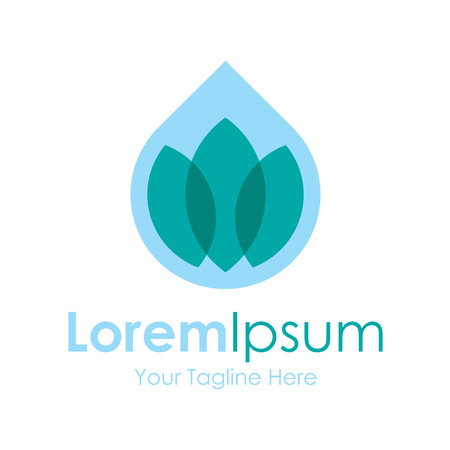 Healthy water droplet spa icon simple elements logoのイラスト素材